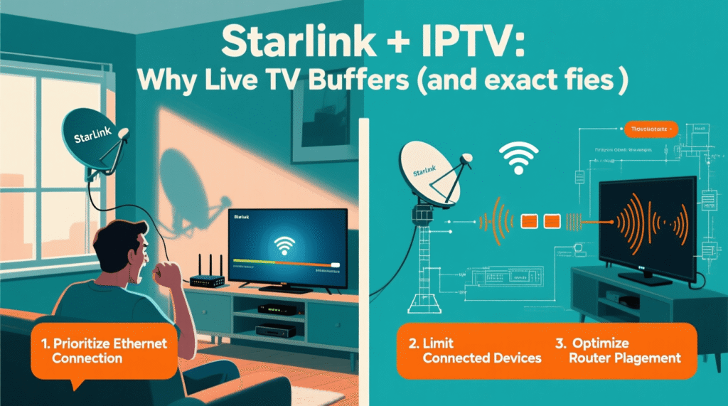 Starlink + IPTV: Why Live TV Buffers (and exact fixes)