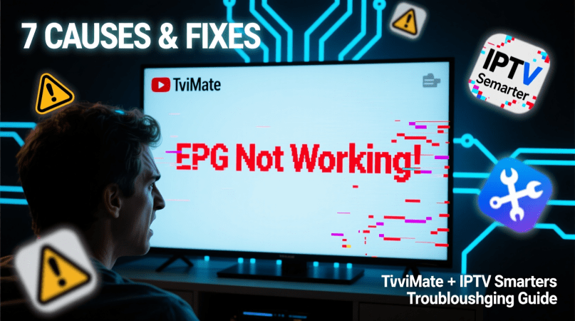EPG Not Working on TiviMate or IPTV Smarters? 7 Causes & Fixes