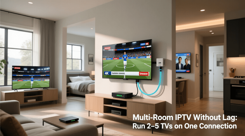 Multi-Room IPTV Without Lag: Running 2 to 5 TVs on One Connection